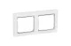 LEGRAND 770492 Valena Fehér / Ezüst, 2-es vízszintes keret
