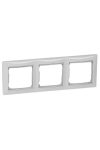 LEGRAND 770493 Valena White / Silver, 3 horizontal frame