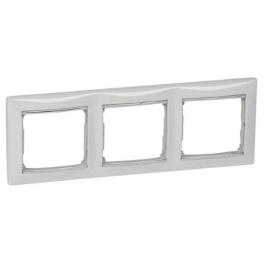 LEGRAND 770493 Valena White / Silver, 3 horizontal frame
