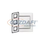   LEGRAND 770497 Valena Fehér / Ezüst, hármas függőleges keret