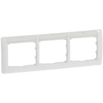   LEGRAND 771015 Galea Life frame 3 horizontal with label holder, white