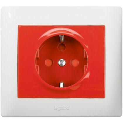   LEGRAND 771029 Galea Life 2P + F socket with locked red insert