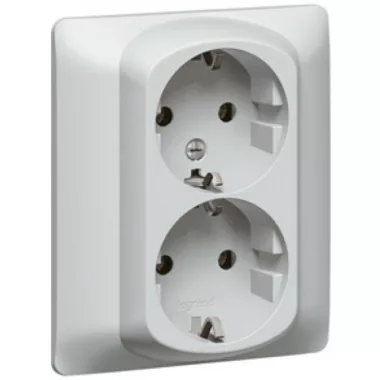LEGRAND 771030 Galea Life 2x2P+F dugalj csatlakozóaljzat, csavaros, fehér LEGRAND 771030 Galea Life 2x2P+F dugalj csatlakozóaljzat, csavaros, fehér