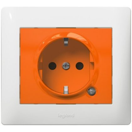   LEGRAND 771045 Galea Life 2P + F socket with child protection, directional light, orange
