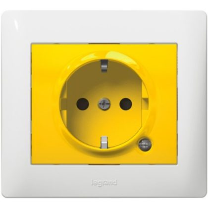   LEGRAND 771047 Galea Life 2P + F socket with child protection, directional light, yellow