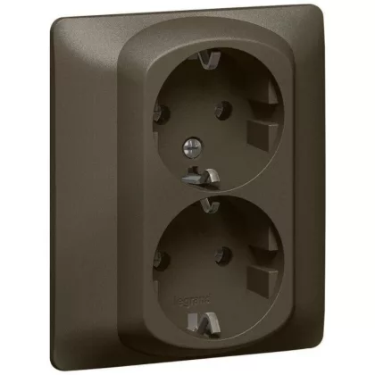   LEGRAND 771230 Galea Life 2x2P+F dugalj csatlakozóaljzat, csavaros, mélybronz