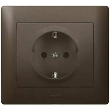 LEGRAND 771262 Galea Life 2P + F socket, spring, deep bronze LEGRAND 771262 Galea Life 2P + F socket, spring, deep bronze