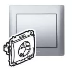   LEGRAND 771324 Galea Life 2P+F dugalj csatlakozóaljzat kiemelővel, alumínium