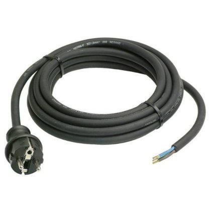   GAO 77133 Connecting cable with earthed plug, 3m, 3x1.5, black, H05RR-F