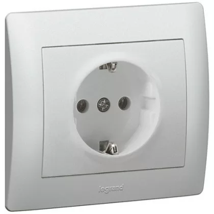   LEGRAND 771362 Galea Life 2P+F dugalj csatlakozóaljzat, rugós, alumínium