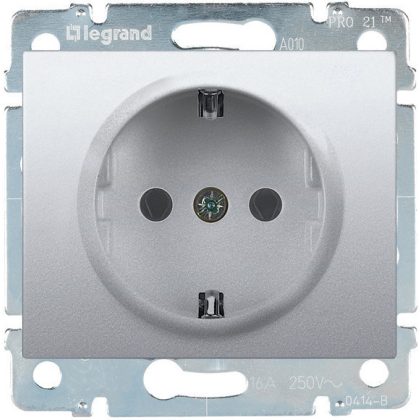   LEGRAND 771363 Galea Life 2P + F socket with child protection, spring-loaded, aluminum
