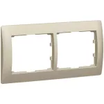 LEGRAND 771402 Galea Life keret 2-es vízszintes, titánium