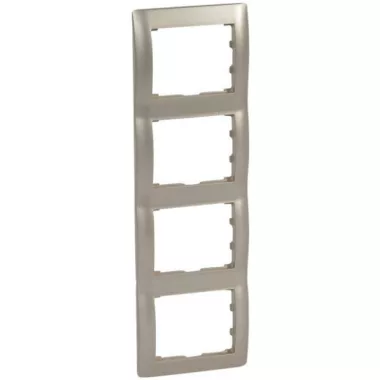 LEGRAND 771408 Galea Life keret 4-es függőleges, titánium
