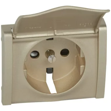 LEGRAND 771422 Galea Life 2P + F cover with flap in titanium LEGRAND 771422 Galea Life 2P + F cover with flap in titanium