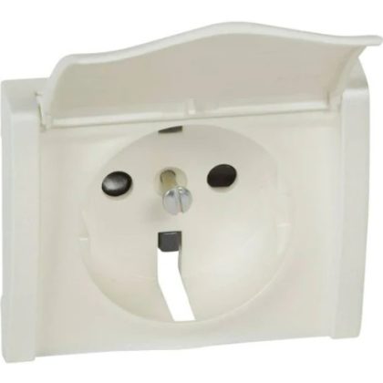   LEGRAND 771564 Galea Life 2P + F socket with child protection, flap, pearl