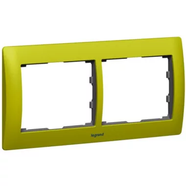 LEGRAND 771922 Galea Life keret 2-es vízszintes, csillámzöld