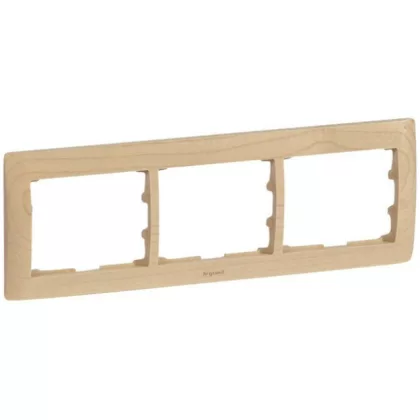 LEGRAND 771963 Galea Life keret 3-as vízszintes, juhar