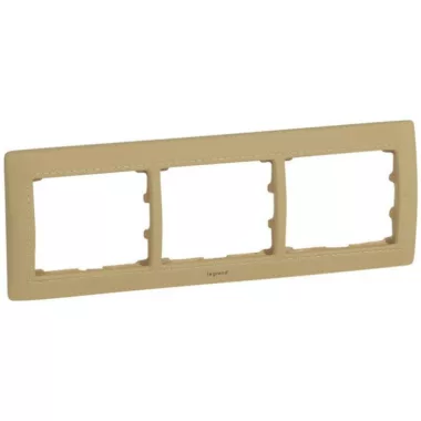 LEGRAND 771992 Galea Life keret 3-as vízszintes, bőr tradíció