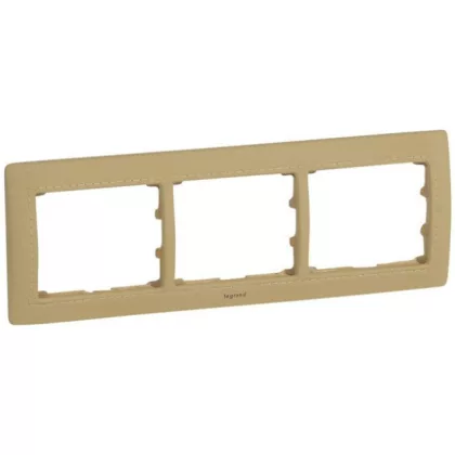   LEGRAND 771992 Galea Life keret 3-as vízszintes, bőr tradíció