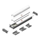   S&G Natúr alu profil "Surface", üres, festhető (1m) 7726 0000