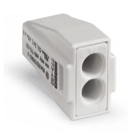   Wago 773-492  PUSH WIRE® vezeték összekötő; tömör és sodrott vezetékekhez; Ex-alkalmazásokhoz; max. 2,5 mm²; 2 vezeték; világosszürke készülékház