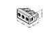 Wago 773-493 PUSH WIRE® vezeték összekötő; tömör és sodrott vezetékekhez; Ex-alkalmazásokhoz; max. 6 mm²; 3 vezeték; világosszürke készülékház; világosszürke fedél;