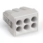   Wago 773-496 PUSH WIRE® vezeték összekötő; tömör és sodrott vezetékekhez; Ex-alkalmazásokhoz; max. 2,5 mm²; 6 vezeték;