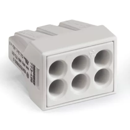   Wago 773-496 PUSH WIRE® vezeték összekötő; tömör és sodrott vezetékekhez; Ex-alkalmazásokhoz; max. 2,5 mm²; 6 vezeték;