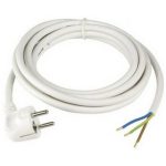   GAO 77333 Connecting cable with earthed plug, 3m, 3x1.5, white, H05VV-F
