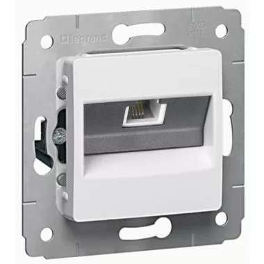 LEGRAND 773638 Cariva telephone connector 1xRJ11 without frame white LEGRAND 773638 Cariva telephone connector 1xRJ11 without frame white