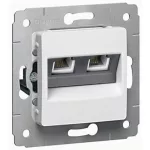   LEGRAND 773642 Cariva LCS2 2xRJ45 Cat6 UTP aljzat keret nélkül fehér