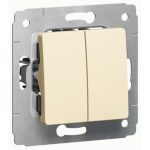   LEGRAND 773708 Cariva double toggle switch without frame beige