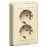 LEGRAND 773727 Cariva 2x2P + F socket beige