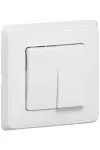 LEGRAND 773808 Cariva with double toggle switch frame, white