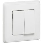 LEGRAND 773808 Cariva with double toggle switch frame, white