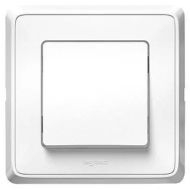 LEGRAND 773811 Cariva with single pole pressure frame, white LEGRAND 773811 Cariva with single pole pressure frame, white