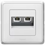  LEGRAND 773839 Cariva 2xRJ11 telephone socket with frame, white