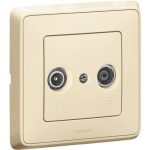   LEGRAND 773933 Cariva TV-RD antenna socket outlet, 4dB, with frame, beige