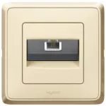  LEGRAND 773938 Cariva telephone socket 1xRJ11, with frame, beige