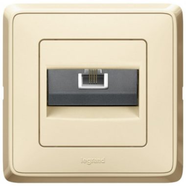 LEGRAND 773938 Cariva telephone socket 1xRJ11, with frame, beige