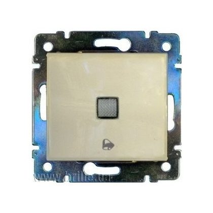 LEGRAND 774115 Valena egypólusú nyomó csengőjellel, jelzőfénnyel, 250V, elefántcsont