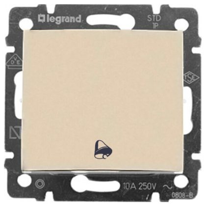 LEGRAND 774116 Valena egypólusú nyomó csengőjellel, 250V, elefántcsont