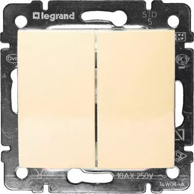 LEGRAND 774118 Valena double changeover press, ivory