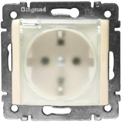   LEGRAND 774120 Valena IP44 2P+F dugalj csatlakozóaljzat csapófedéllel, elefántcsont