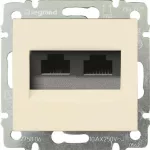 LEGRAND 774133 Valena 2xRJ45 LCS2 Cat.6 FTP aljzat, elefáncsont