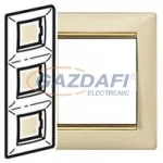   LEGRAND 774157 Valena Elefántcsont / Arany, hármas függőleges keret