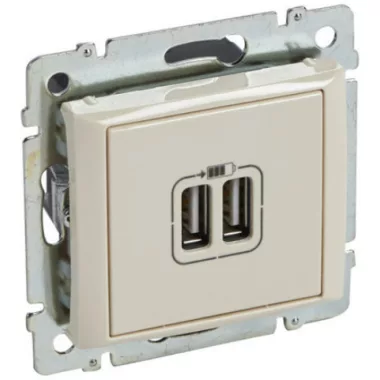 LEGRAND 774170 Valena 2xUSB töltő aljzat, 1500 mA, elefántcsont