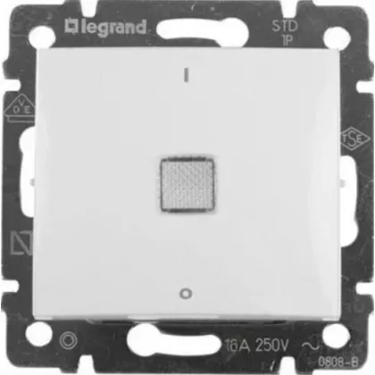 LEGRAND 774214 Valena kétpólusú kapcsoló ellenőrzőfénnyel 16A, fehér