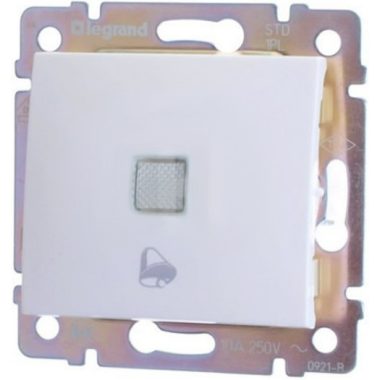 LEGRAND 774215 Valena egypólusú nyomó csengőjellel, jelzőfénnyel, 250V, fehér