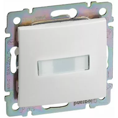 LEGRAND 774217 Valena egypólusú nyomó címketartóval, jelzőfénnyel, 12V, fehér